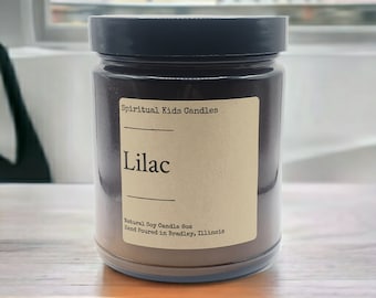Lilac Soy Candle: Hand Poured Floral Scent.