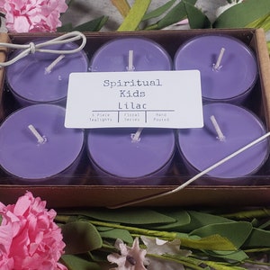 Lilac All Natural Soy Wax Tealights Hand Poured with Fragrant/Essential Oils  | Floral Scent | Wedding Favors |