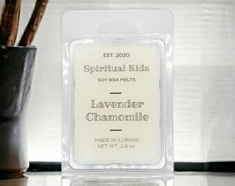 Lavender Chamomile Soy Wax Melts 2.6oz 6 Count Cubes Hand Poured with Fragrant/Essential Oils! Floral and Herbal Scent