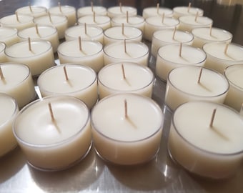 Velas de té de cera de soja con aroma a parfait de fresa: Velas vertidas a mano