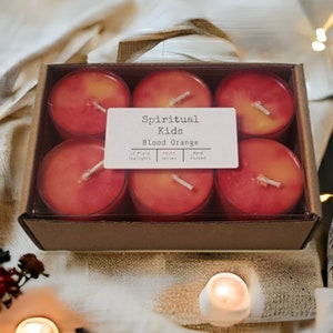 Blood Orange Soy Tealights Hand Poured with Fragrant/Essential Oils | Fruity Tealights | Citrus Tealights | Birthday Gift | Christmas Gift