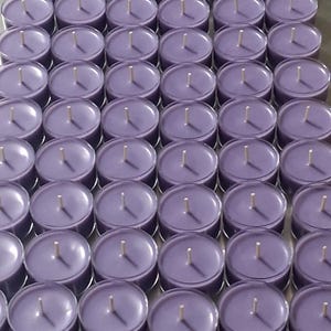 Lavender Island Soy Wax Tealights: Hand Poured Floral Scented Candles