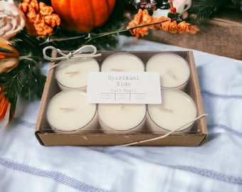 Fall Magic Soy Tealights Hand Poured with Fragrant/Essential Oils |  Fall Tealights | Fall Candle | Birthday Gift | Christmas Gift