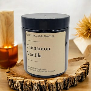 Cinnamon Vanilla Soy Candle 4oz  Hand Poured with All Natural Soy wax and Fragrant Oils! | Food Scented | Birthday Gift | Christmas Gift
