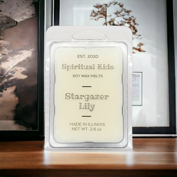 Stargazer Lily Soy Wax Melts 2.6oz  6ct Hand Poured with Fragrant/Essential Oils! | Floral Wax Melts | Birthday Gift | Christmas Gift |