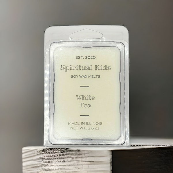 White Tea 2.6oz All Natural Soy Wax Melts 6ct Hand Poured with Fragrant/Essential Oils! Herbal & Floral Wax Melts |