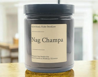 Nag Champa Soy Candle: Hand Poured, Herbal Scent