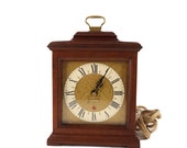 Antique Vintage Seth Thomas Electrical Wood Brass Mantel Desk Clock Timepiece, Antique Seth Thomas Clock, Vintage Mantel Clock, Study Room