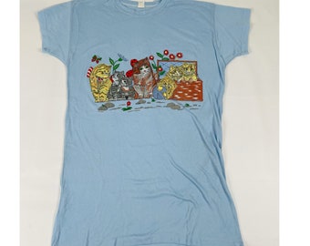 Cat Sleep Shirt - Etsy Australia