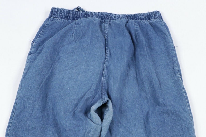 80s Streetwear Mens 34x30 Elastic Waist Distressed Denim Jeans Etsy