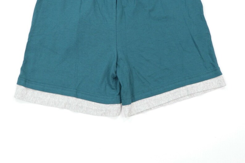 90s Streetwear Cotton Dad Shorts 90s Streetwear Shorts 90s Streetwear Mens Large Blank Cotton Dad Shorts Aqua Green Heather Gray Shorts,