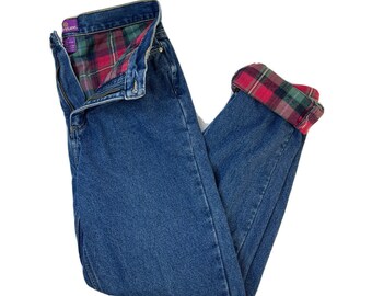 Flannel Lined Jeans - Etsy