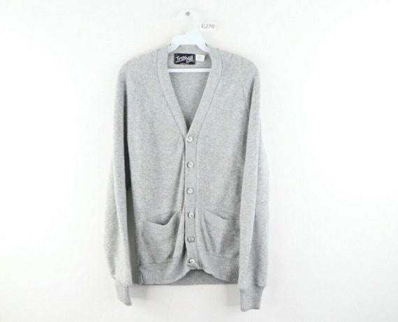90s Streetwear Mens Small Blank Terry Cloth Cardig