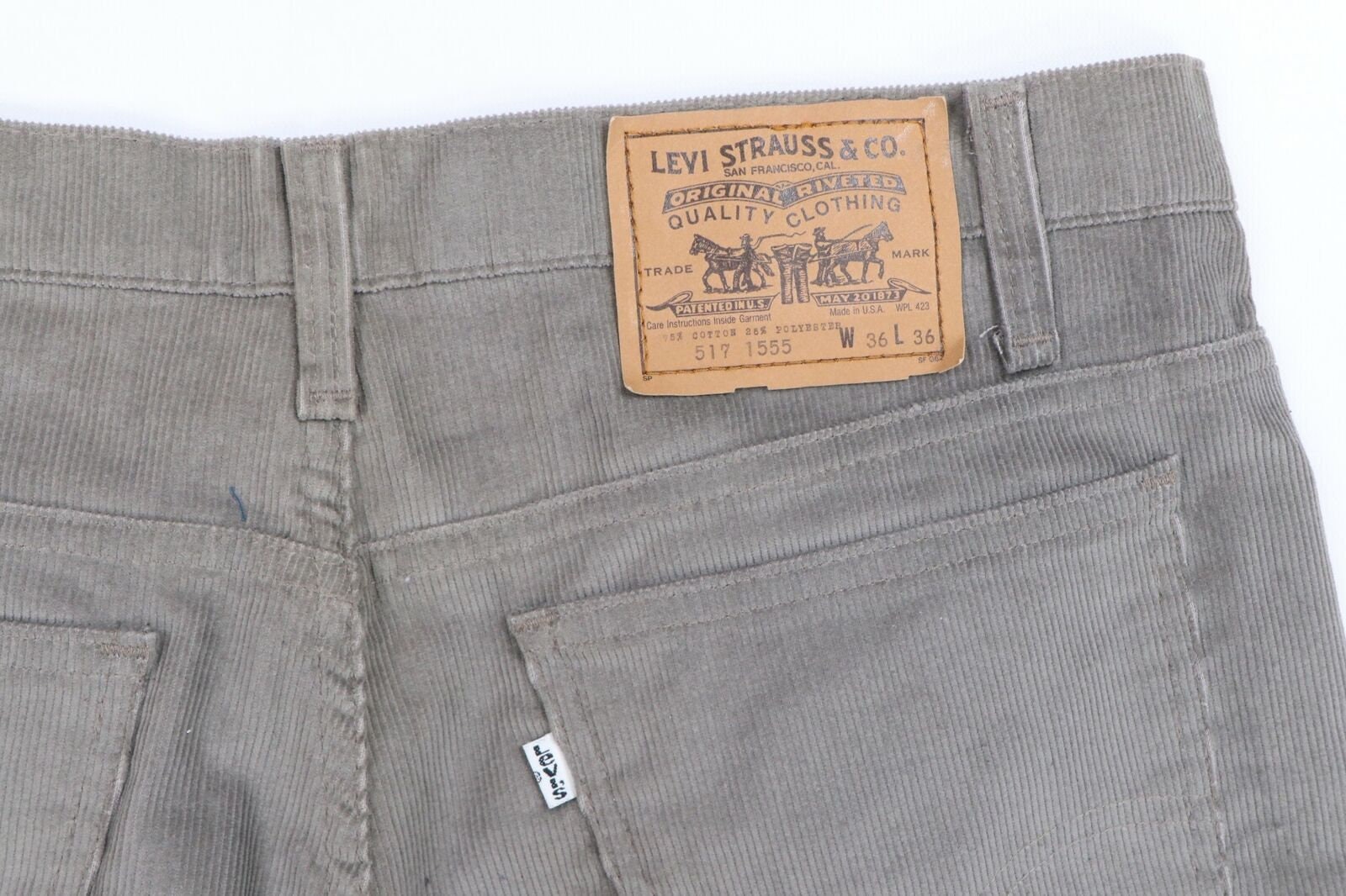 80s Levis 517 1555 Faded Bootcut Corduroy Pants Gray USA Mens - Etsy