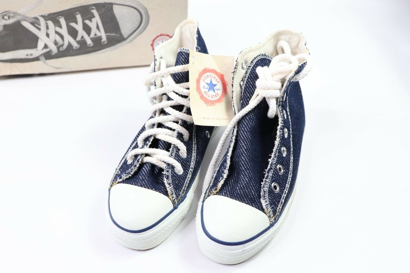 NOS Vtg 90s Converse Chuck Taylor All Star Hi Inside Out Denim - Etsy