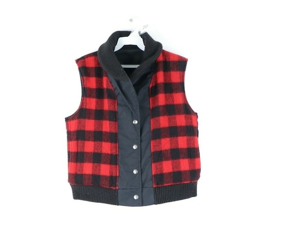 60s Woolrich Mens Medium Reversible Buffalo Plaid