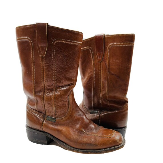 Jaren '70 Wrangler Heren 8 EE Bruin Leer Cowboy Western - Etsy Nederland