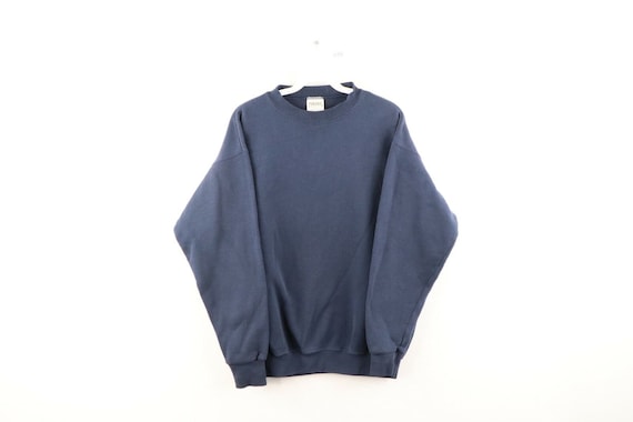 90s Streetwear Mens Small Faded Blank Crewneck Swe