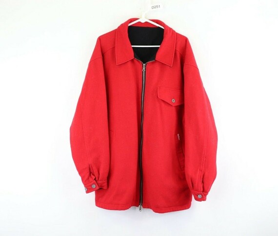 90s Marlboro Mens Large Spell Out Reversible Wool