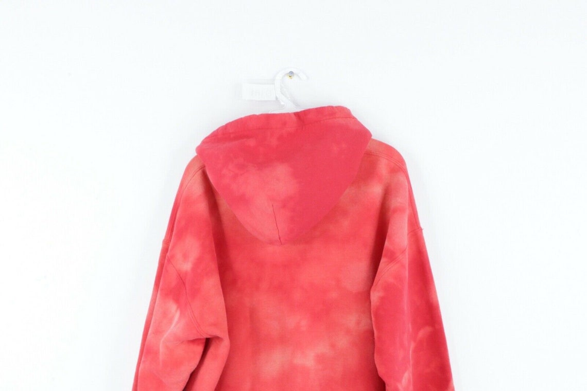 Red acid wash hoodie Clearance