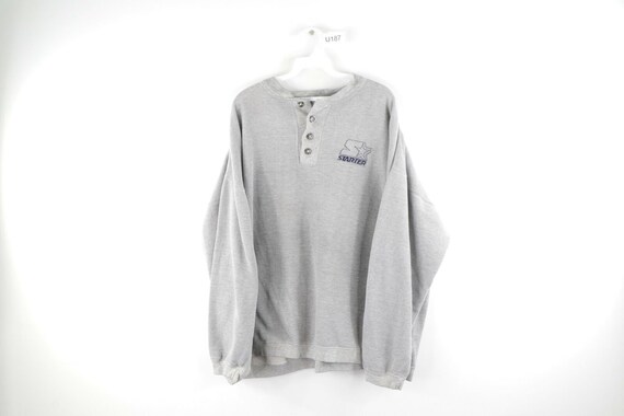 90s Starter Mens XL Stitched Spell Out Boxy Fit He