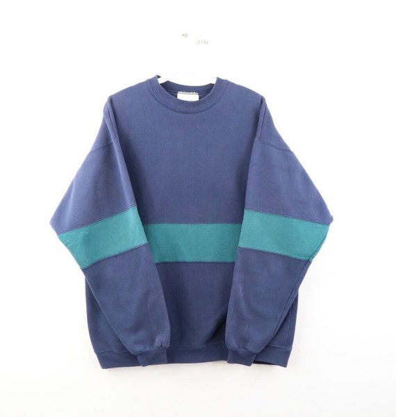 90s Streetwear Mens Large Faded Blank Color Block