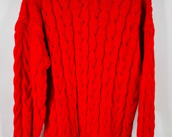 Cable Knit Sweater - Etsy