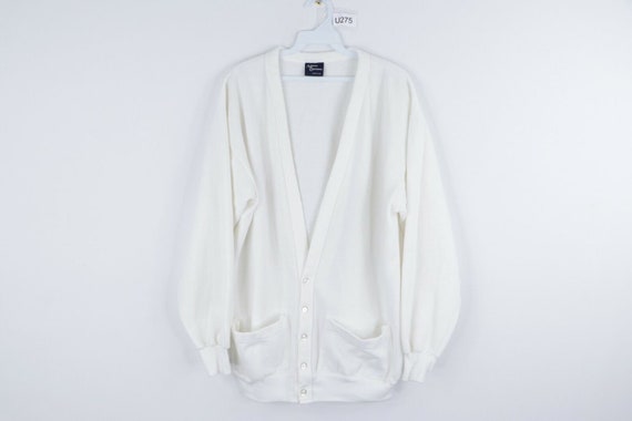 NOS 60s Streetwear Mens XL Blank Long Sleeve Cardi