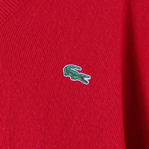 80s Izod Lacoste Mens Large Croc Logo Acrylic V-neck Sweater - Etsy