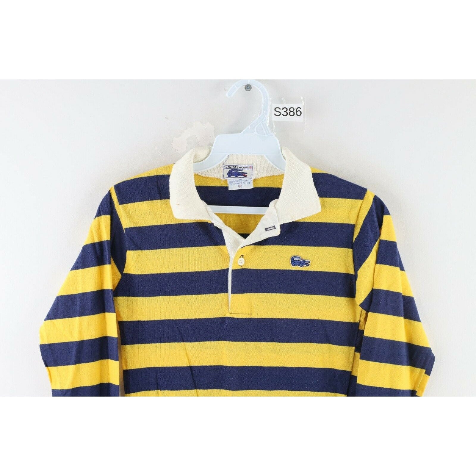 80s Izod Lacoste Boys Size 12 Croc Logo Long Sleeve Striped | Etsy