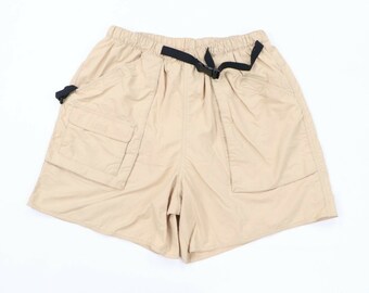Khaki Beige Cargo Hiking Shorts 