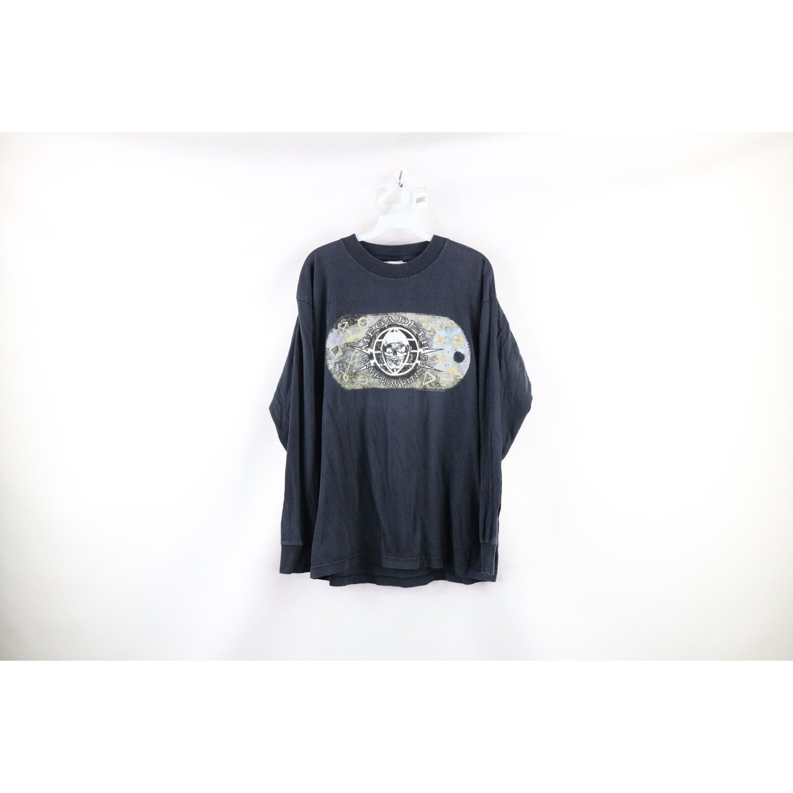 90s Mens L Faded Megadeth Cryptic Writings Long Sleeve Band - Etsy