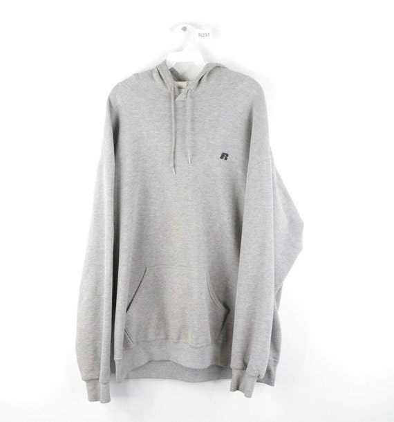 90s Russell Athletic Mens XL Distressed Blank Hood