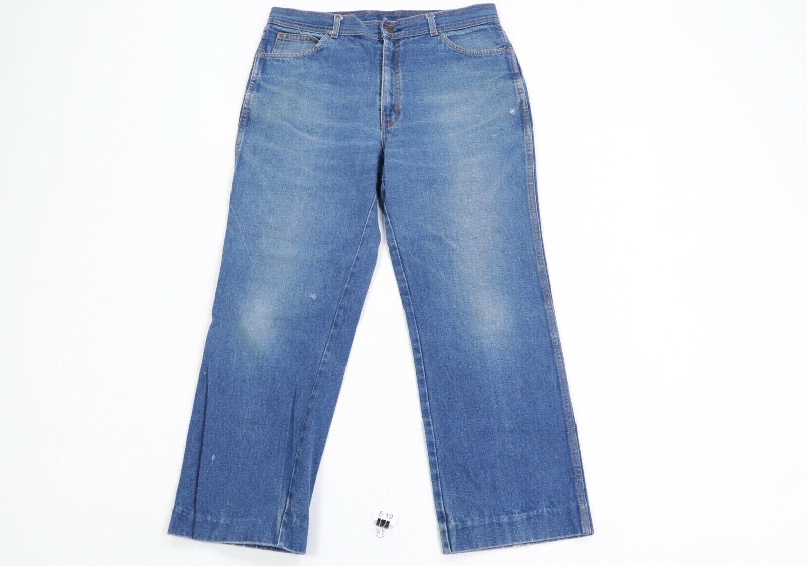 90s Streetwear Mens 34x27 Wide Leg Distressed Denim Jeans Etsy