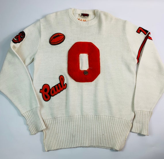 Vintage 1950s large men’s PAUL letterman varsity v