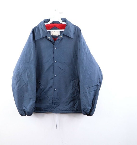 70s Rockabilly Mens XL Deep Pile Fleece Lined Coac