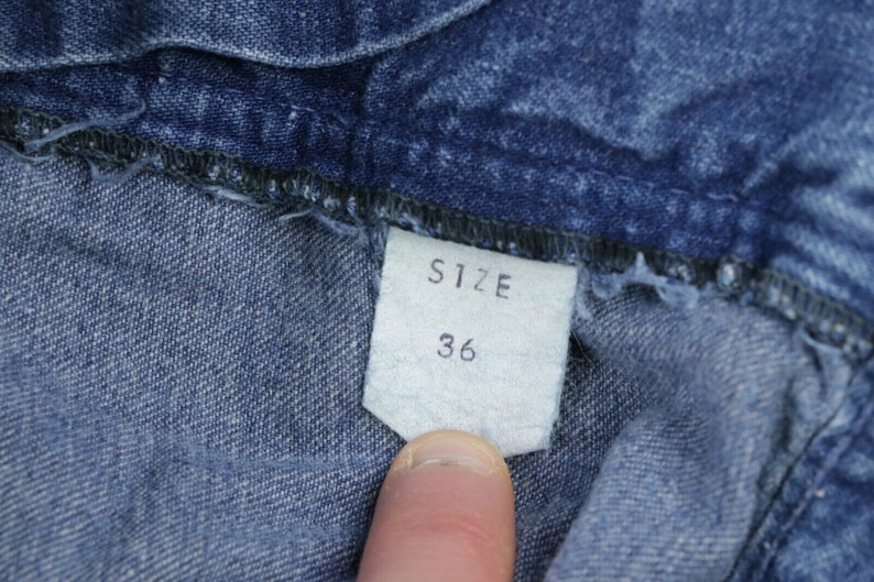 80s Streetwear Mens 34x30 Elastic Waist Distressed Denim Jeans Etsy