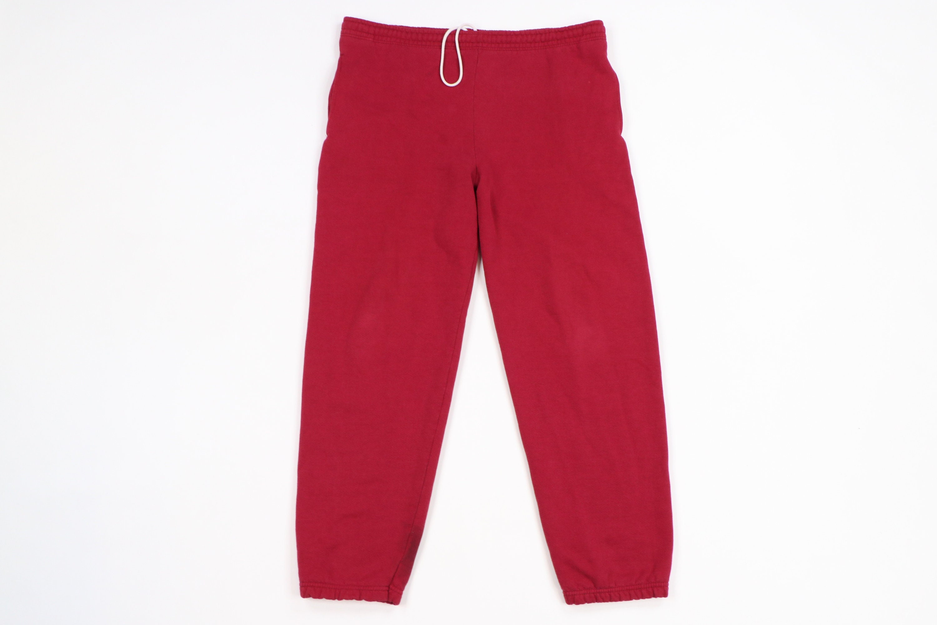 90s Streetwear Blank Faded Distressed Sweatpants Joggers Red - Etsy