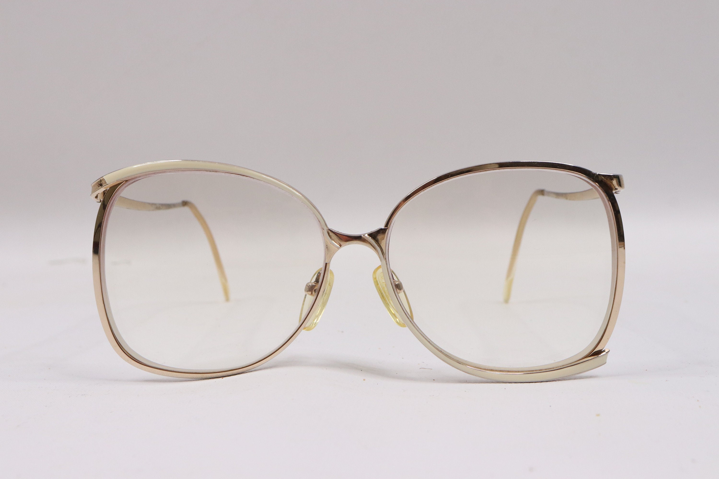 70er Jahre Streetwear Metall große Runde Gold Oma Mama Brille | Etsy
