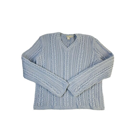 Womens XL Chunky Cotton Cable Knit 