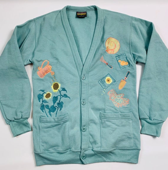 VTG 90s Streetwear Womens Small Sunflower Stitched
