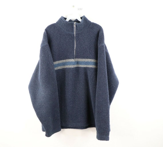 90s Streetwear Mens XL Long Sleeve Striped Deep Pi