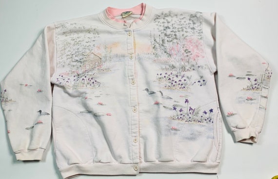 Vintage 90s Streetwear Womens large nature ducks c