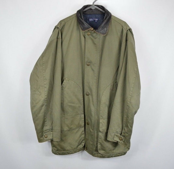 90s Nautica Mens Large Streetwear Spell Out Leathe