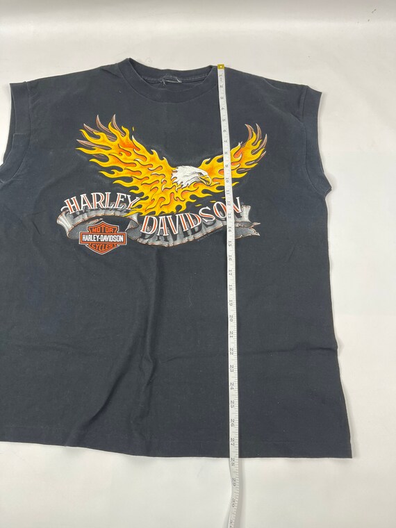 90s Harley Davidson Mens XL Black Flame 