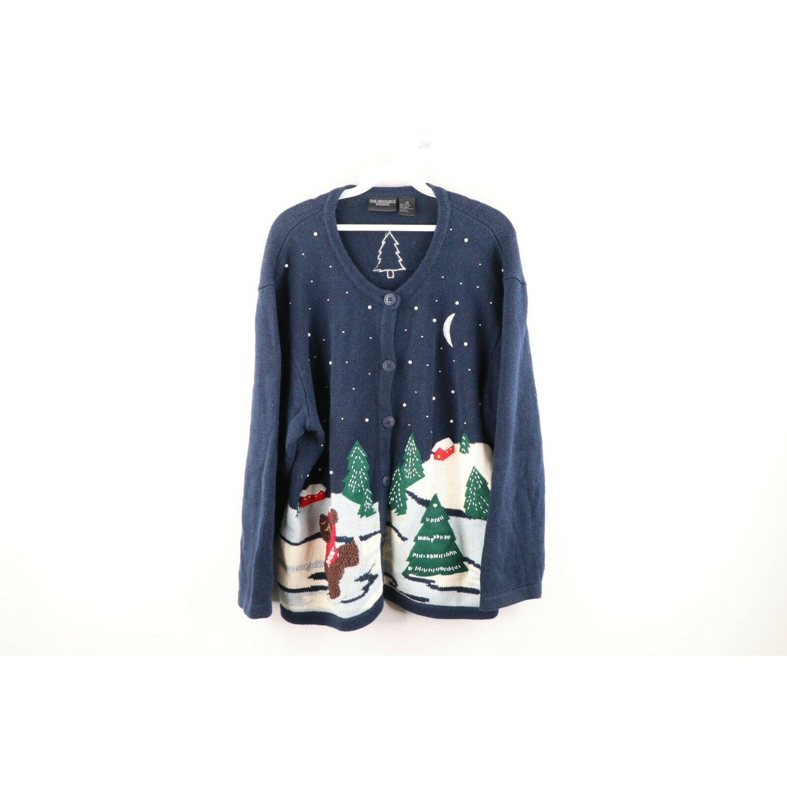 90s Womens Size 2X Christmas Bear 