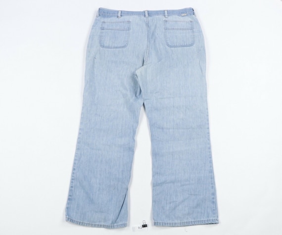 70s Wrangler Mens 40x28 Wide Leg Distressed Denim Jeans Blue - Etsy