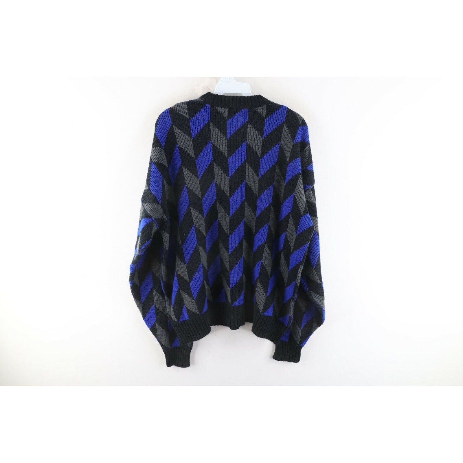90s Coogi Style Mens Medium Ed Bassmaster Striped Knit Crewneck Sweater, Vintage Dad Sweater, Mens Vintage Sweater, 1990s Cosby Dad Sweater