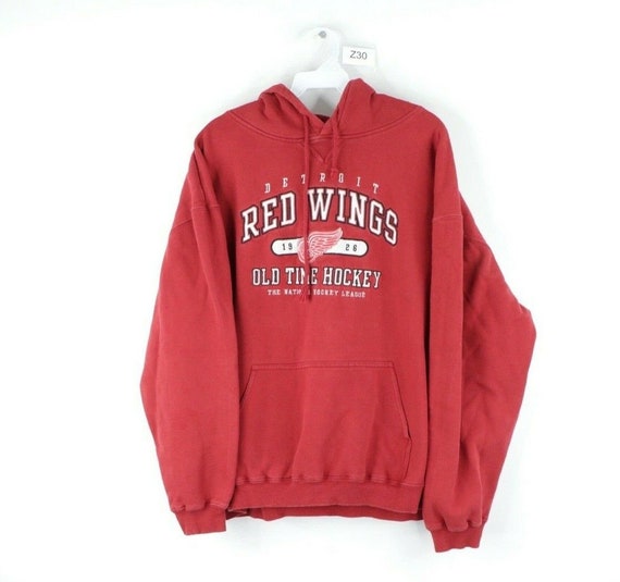 Detroit Red Wings Spell Out Distressed Faded Hoodi
