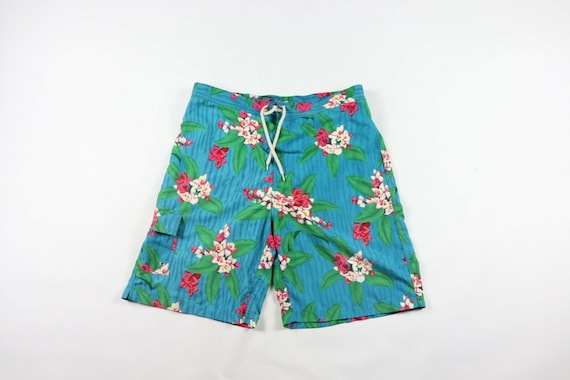 90s Ralph Lauren Mens Large Floral Hawaiian Swim T